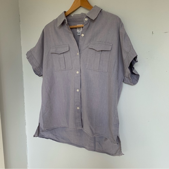CORE LIFE BLUE BUTTON UP SHORT SLEEVE - Picture 2 of 7